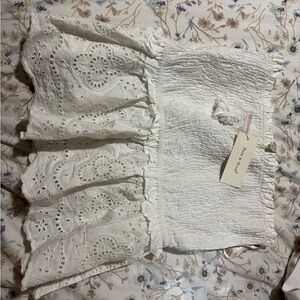 White Eyelet strapless Blouse